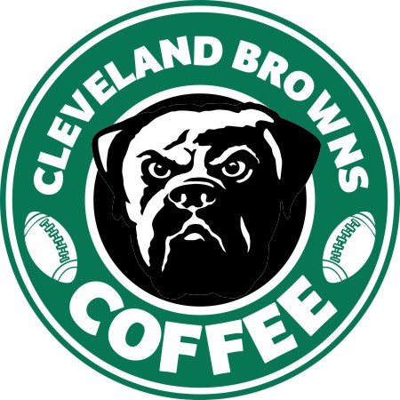 Cleveland Browns starbucks coffee logo vinyl decal